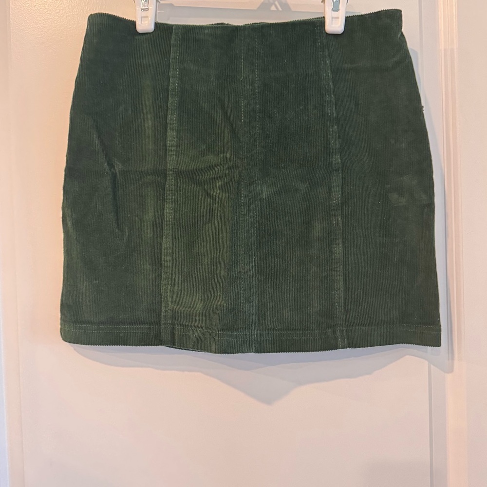 NWT Forever 21 Green Corduroy Mini Skirt